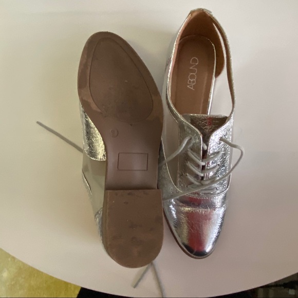 ABOUND mesh lace up oxford sneakers flat Silver - Picture 4 of 4